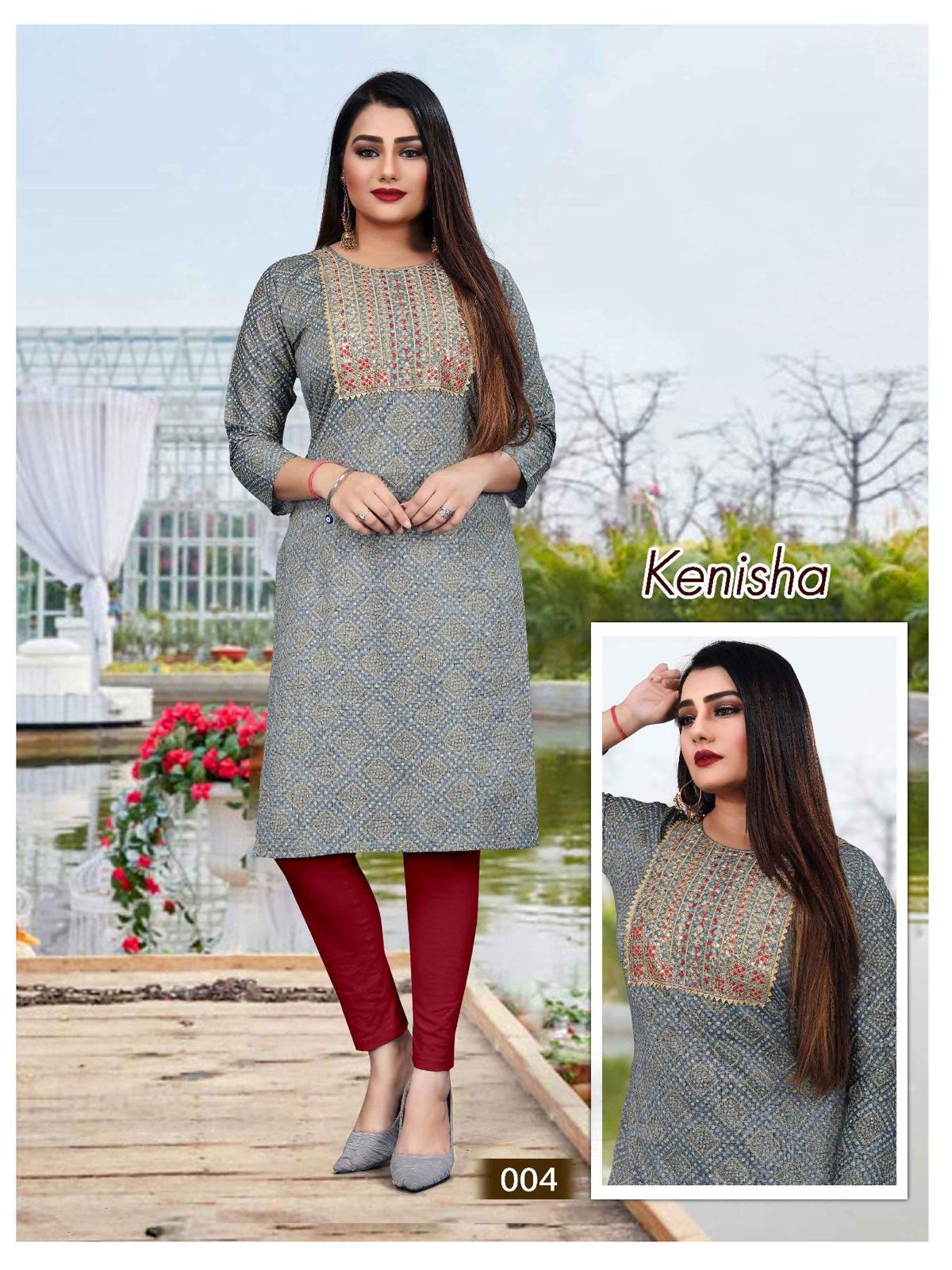 Trendy Kenisha Printed Regular Wear Wholesale Kurti Collection